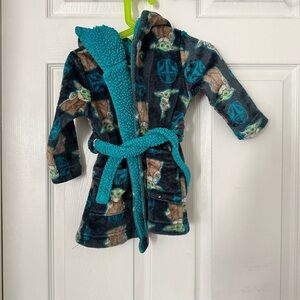 Cozy Blue and Green Pajama Robe with Animal Print